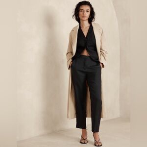 NWT! Banana Republic Black Lina Slim Linen Pant 💛